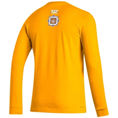 Shop Adidas Originals Adidas Gold Los Angeles Kings Reverse Retro 2.0 Fresh Playmaker Long Sleeve T-shirt