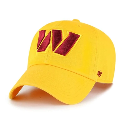 Shop 47 ' Gold Washington Commanders Clean Up Adjustable Hat