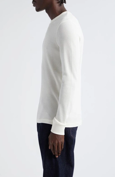 Sunspel Waffle Crewneck T-shirt In Ecru