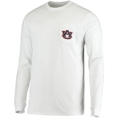 Shop Vineyard Vines White Auburn Tigers Football Whale Long Sleeve T-shirt