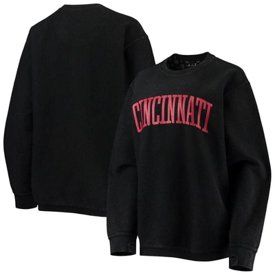 Shop Pressbox Black Cincinnati Bearcats Comfy Cord Vintage Wash Basic Arch Pullover Sweatshirt