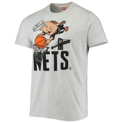 Shop Homage Ash Brooklyn Nets Nba X Rugrats Tri-blend T-shirt