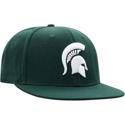 Shop Top Of The World Green Michigan State Spartans Team Color Fitted Hat