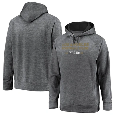 Shop Fanatics Branded Gray Lafc Battle Charged Raglan Pullover Hoodie In Heather Charcoal
