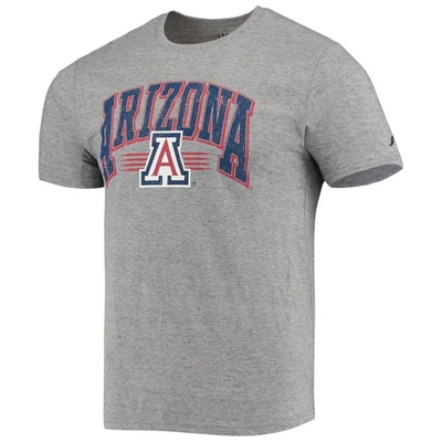 Shop League Collegiate Wear Heathered Gray Arizona Wildcats Upperclassman Reclaim Recycled Jersey T-shirt In Heather Gray