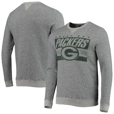 Shop Junk Food Heathered Charcoal Green Bay Packers Team Marled Pullover Sweatshirt In Heather Charcoal