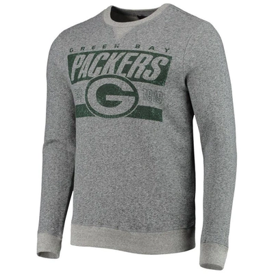 Shop Junk Food Heathered Charcoal Green Bay Packers Team Marled Pullover Sweatshirt In Heather Charcoal