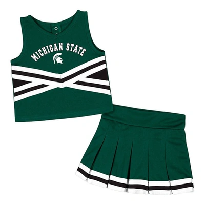 Shop Colosseum Girls Toddler  Green Michigan State Spartans Carousel Cheerleader Set