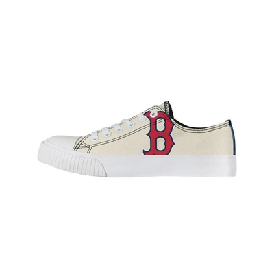 Shop Foco Cream Boston Red Sox Low Top Canvas Shoes