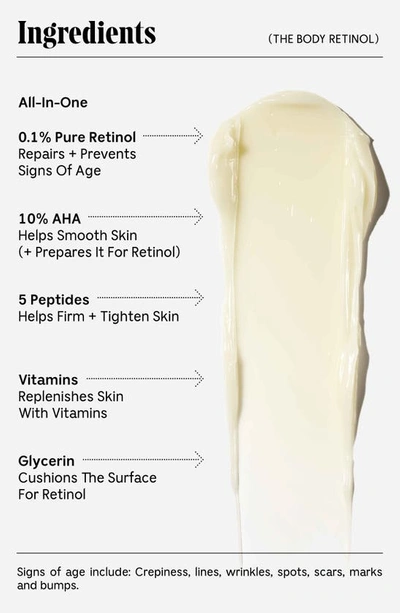 Necessaire The Body Retinol - Repair Serum With 0.1% Pure Retinol, 10% Aha + 5 Peptides 5.1 oz / 150 ml