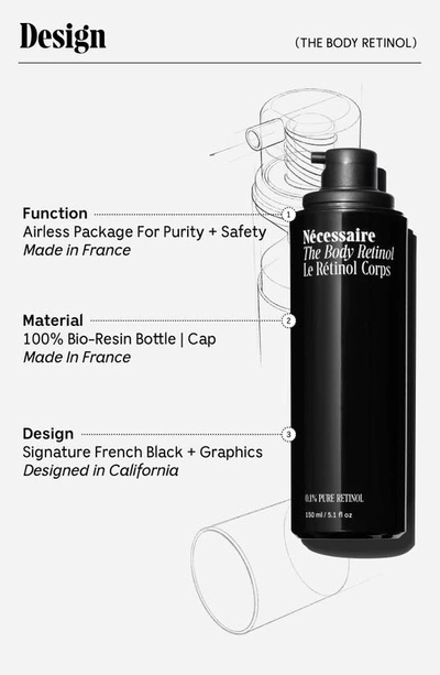 Necessaire The Body Retinol - Repair Serum With 0.1% Pure Retinol, 10% Aha + 5 Peptides 5.1 oz / 150 ml