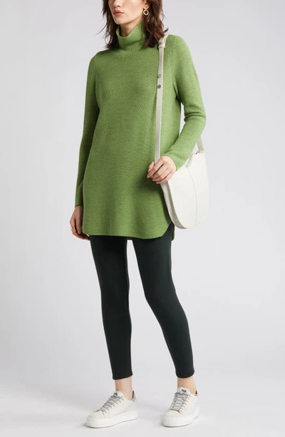 Eileen Fisher High Waist Ankle Leggings In Ivy