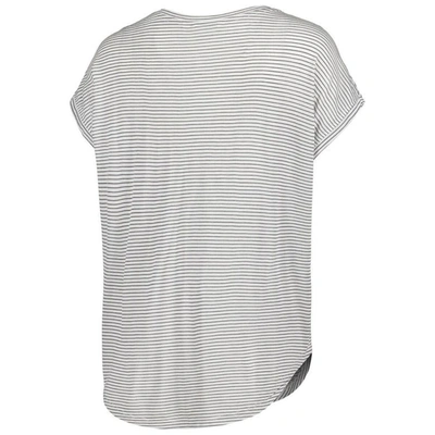 Shop Camp David White/charcoal Indiana Hoosiers Day Trip Striped Scoop Neck T-shirt