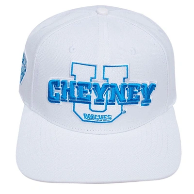 Shop Pro Standard White Cheyney Wolves  Evergreen Wool Snapback Hat