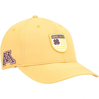 Shop Black Clover Gold Minnesota Golden Gophers Nation Shield Snapback Hat