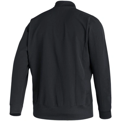 Shop Adidas Originals Adidas Black Nebraska Huskers 2021 Sideline Woven Primeblue Full-zip Bomber Jacket