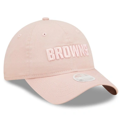 Shop New Era Pink Cleveland Browns Core Classic 2.0 Tonal 9twenty Adjustable Hat