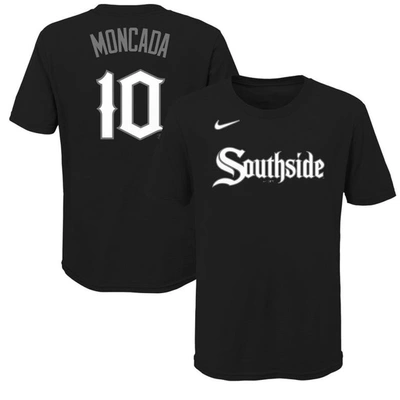 Shop Nike Youth  Yoan Moncada Black Chicago White Sox City Connect Name & Number T-shirt