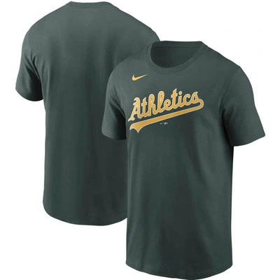 Shop Nike Green Oakland Athletics Team Wordmark T-shirt