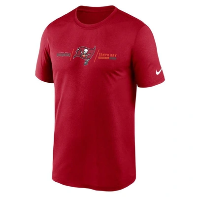 Shop Nike Red Tampa Bay Buccaneers Horizontal Lockup Legend Performance T-shirt