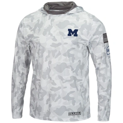 Shop Colosseum Arctic Camo Michigan Wolverines Oht Military Appreciation Long Sleeve Hoodie Top