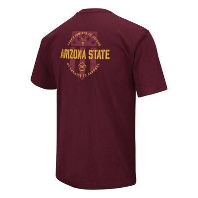 Shop Colosseum Maroon Arizona State Sun Devils Oht Military Appreciation T-shirt