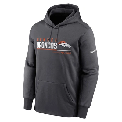 Shop Nike Anthracite Denver Broncos Prime Logo Name Split Pullover Hoodie
