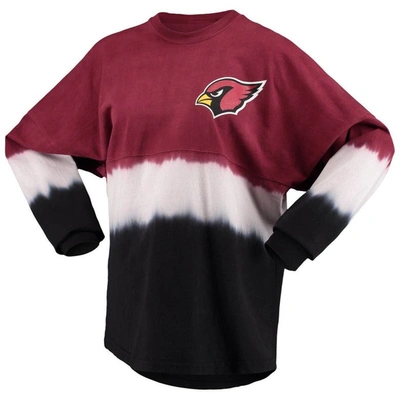 Shop Fanatics Branded Cardinal/white Arizona Cardinals Ombre Long Sleeve T-shirt