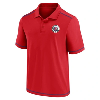 Shop Fanatics Branded Red La Clippers Primary Logo Polo