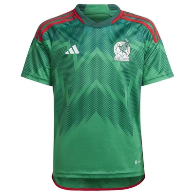 Shop Adidas Originals Youth Adidas Green Mexico National Team 2022/23 Home Blank Replica Jersey