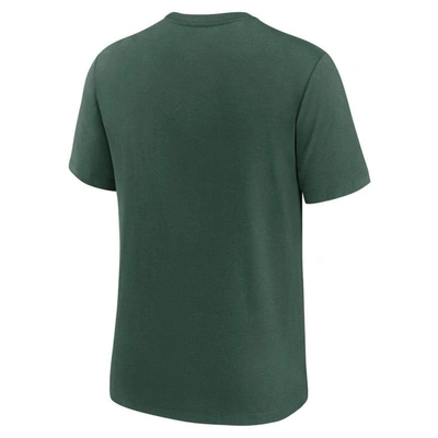Shop Nike Green Green Bay Packers Wordmark Logo Tri-blend T-shirt