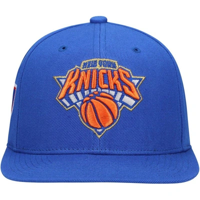 Shop Mitchell & Ness Blue New York Knicks 50th Anniversary Snapback Hat