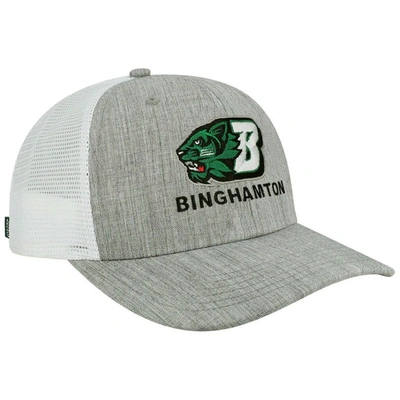 Shop Legacy Athletic Heather Gray/white Binghamton Bearcats The Champ Trucker Snapback Hat