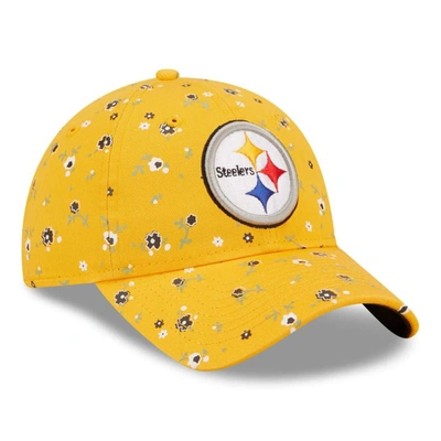 Shop New Era Gold Pittsburgh Steelers  Floral 9twenty Adjustable Hat