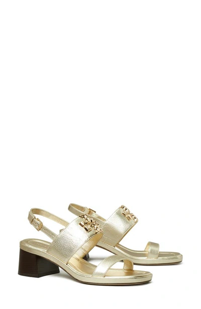 Shop Tory Burch Eleanor Slingback Sandal In Spark Gold / Gold