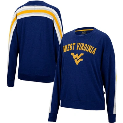 Shop Colosseum Heathered Navy West Virginia Mountaineers Team Oversized Pullover Sweatshirt