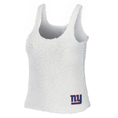Shop Wear By Erin Andrews Cream New York Giants Cozy Scoop Neck Tank Top & Pants Sleep Set