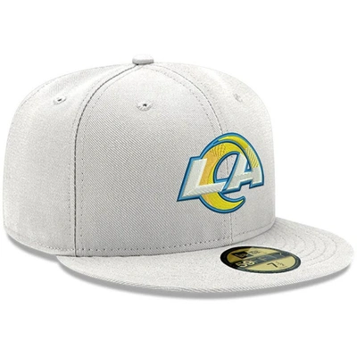 Shop New Era White Los Angeles Rams Omaha 59fifty Fitted Hat