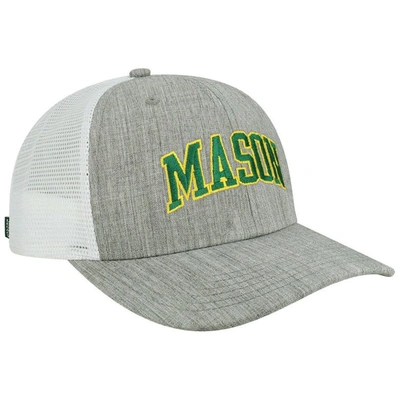 Shop Legacy Athletic Heather Gray/white George Mason Patriots Arch Trucker Snapback Hat
