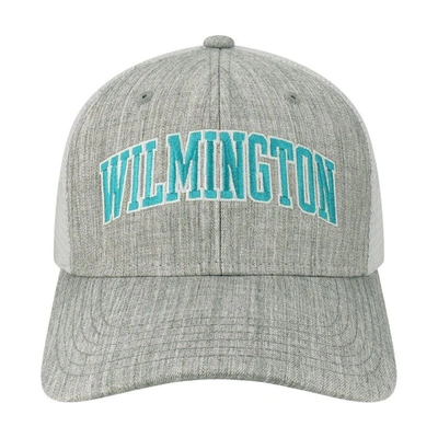 Shop Legacy Athletic Heather Gray/white Unc Wilmington Seahawks Arch Trucker Snapback Hat