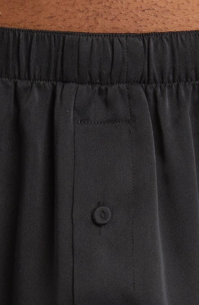 Shop Lunya Washable Silk Boxer Shorts In Immersed Black