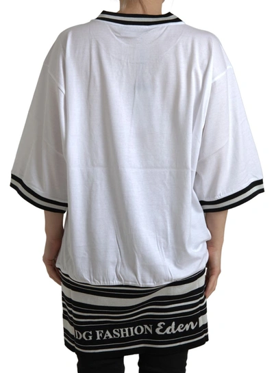 Dolce & Gabbana Elegant White Cotton Crew Neck Women's Tee In White