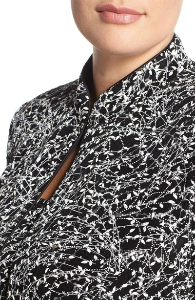 Alex Evenings Printed Jacket And Top Set, Regular & Petite Sizes In Black/ White