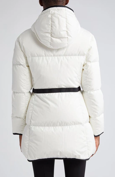 Moncler Sirli Hooded Puffer Jacket In Cream