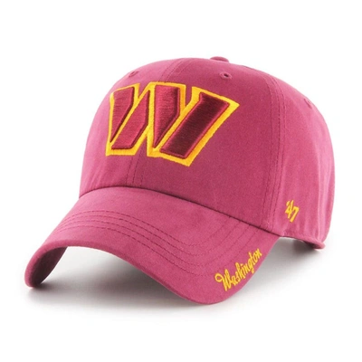 Shop 47 ' Burgundy Washington Commanders Miata Clean Up Primary Adjustable Hat