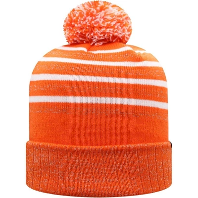 Shop Top Of The World Orange Clemson Tigers Shimmering Cuffed Knit Hat With Pom