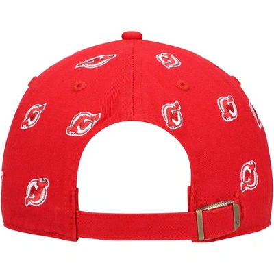 Shop 47 ' Red New Jersey Devils Confetti Clean Up Logo Adjustable Hat