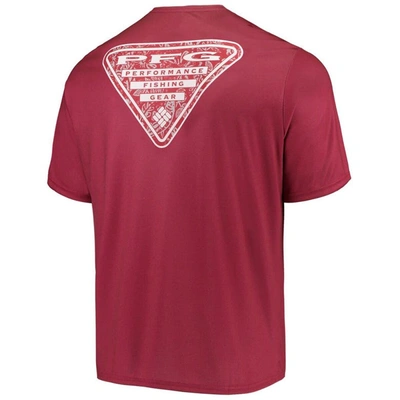 Shop Columbia Crimson Oklahoma Sooners Terminal Tackle Omni-shade T-shirt