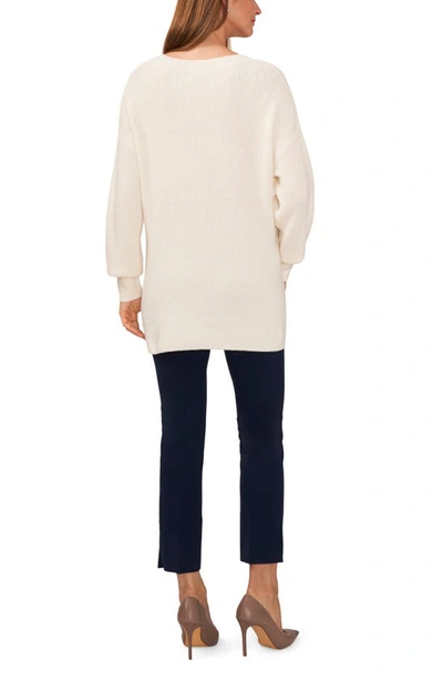 Shop Halogen (r) V-neck Tunic Sweater In Arctic Wolf