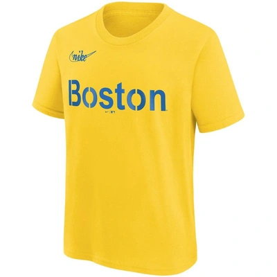 Shop Nike Youth  David Ortiz Gold Boston Red Sox City Connect Name & Number T-shirt